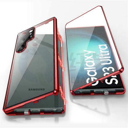 New Samsung Peep-proof Magnetic Mirror Universal Magnetic King Phone Case